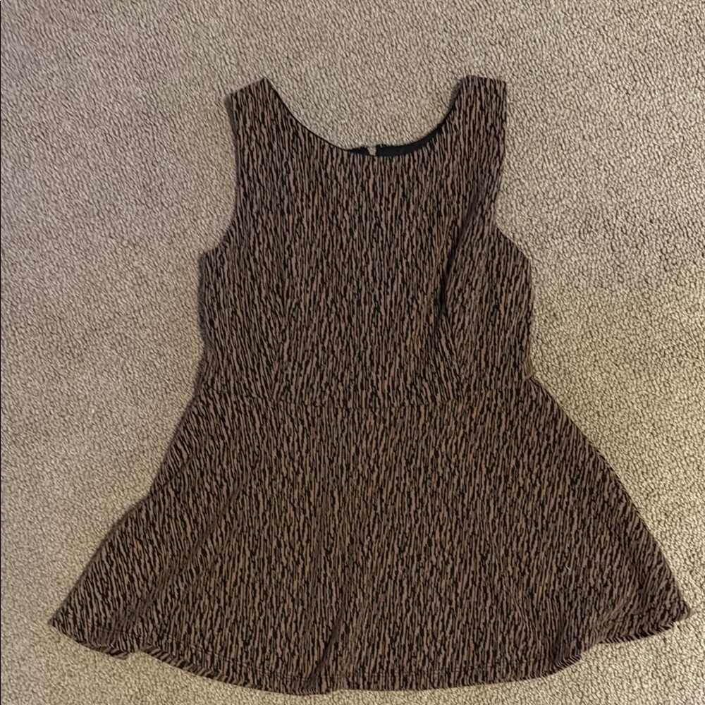 Brown Sleeveless Textured Top